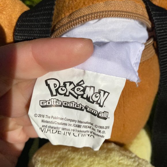 Pokemon Eevee Plush Stuffed Animal Backpack Bag FAB Starpoint NY 2016 12.5" - Picture 7 of 16
